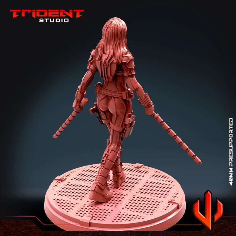 Black Widow 2021 - Sculpt B Marvel MCP-compatible 40mm resin proxy miniature by Trident Miniatures - product image 3