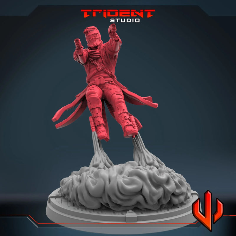 Starlord - Sculpt B Marvel MCP-compatible 40mm resin proxy miniature by Trident Miniatures - product image 3