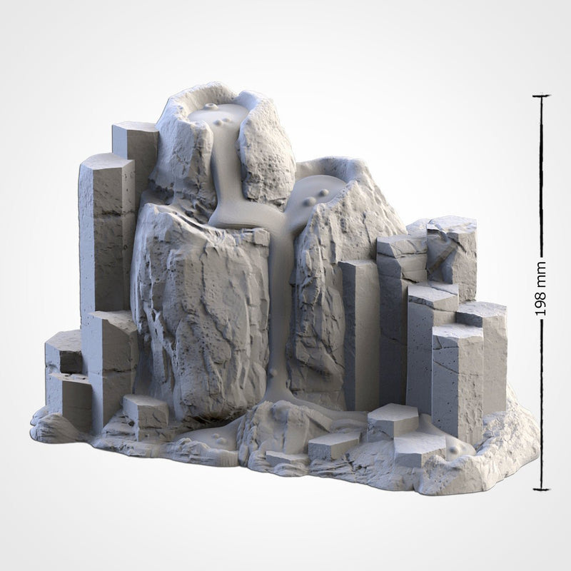 Basaltic Volcanoes 3D printed terrain view 3