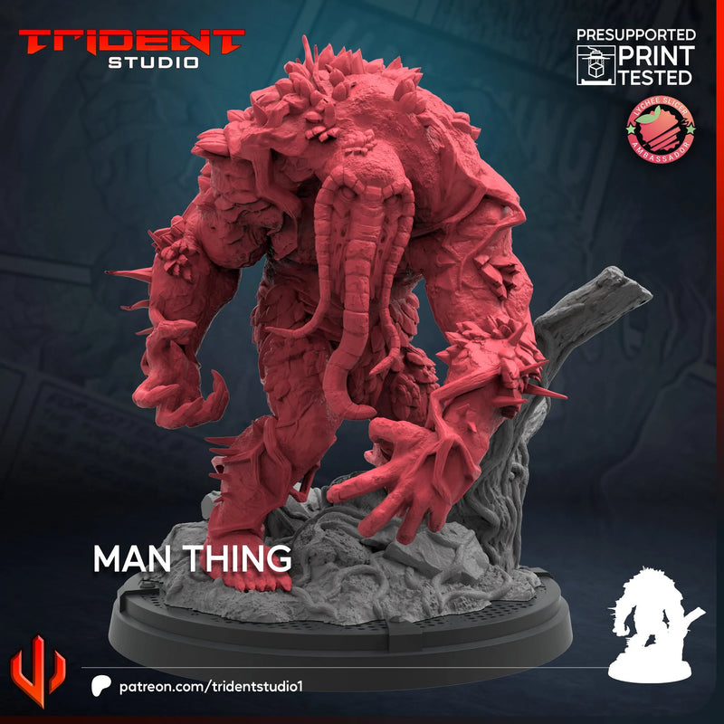 Man-Thing Marvel MCP-compatible 40mm resin proxy miniature by Trident Miniatures - product image 3