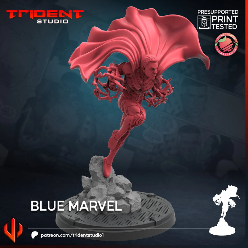 Blue Marvel Marvel MCP-compatible 40mm resin proxy miniature by Trident Miniatures - product image 3