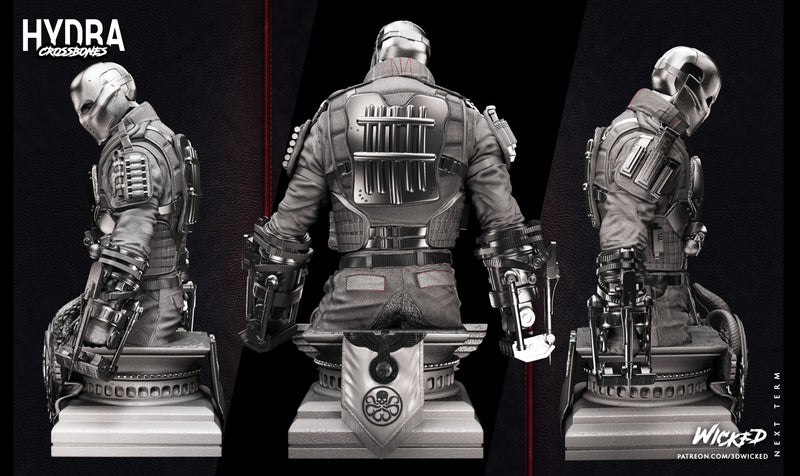 Crossbones Bust resin bust kit view 3