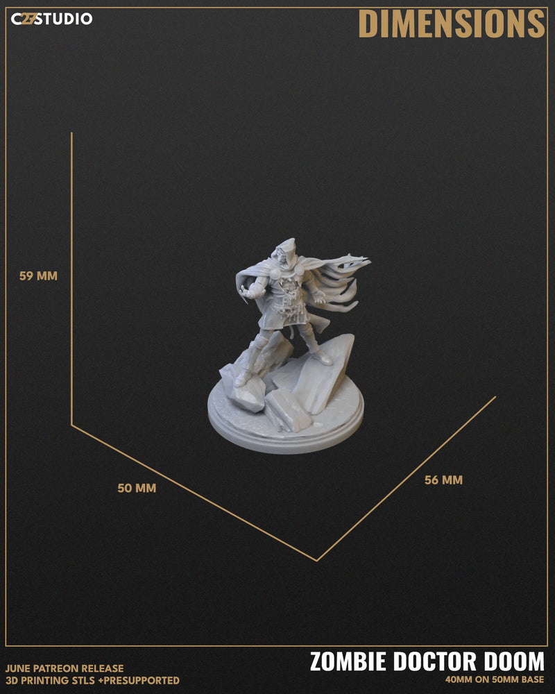 Zombie Doom Marvel MCP-compatible resin miniature by C27 Studios - product image 3