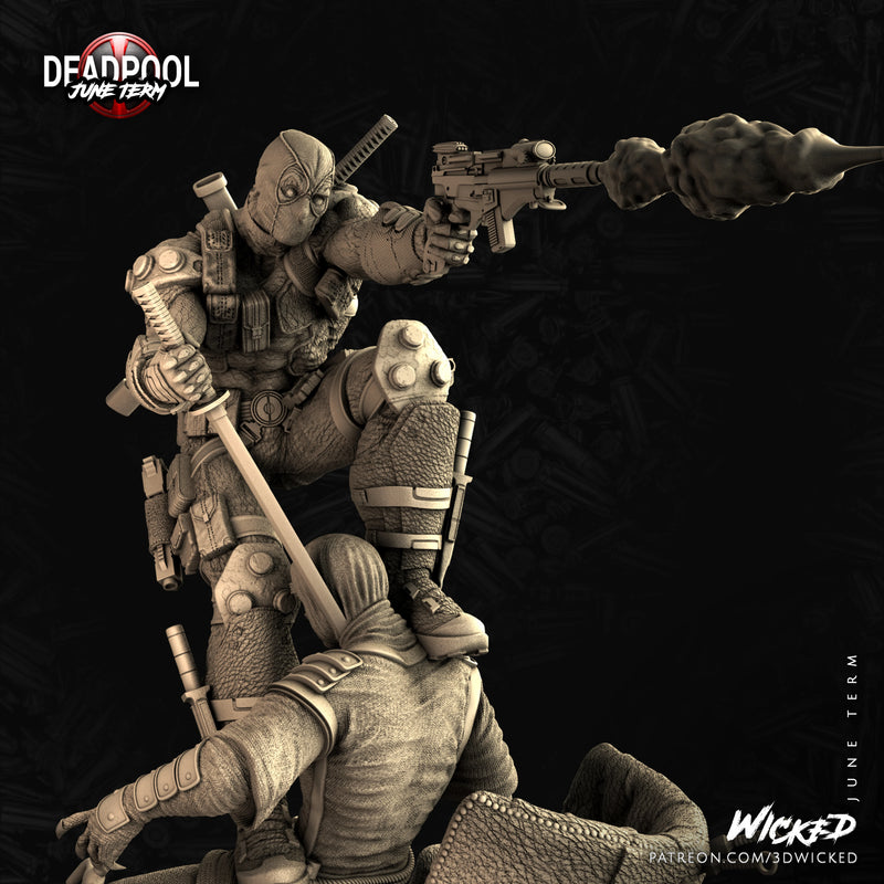 Deadpool Sculpture resin statue kit view 3