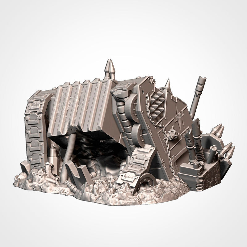 Infernal Tanks Destroyed 3D printed terrain view 3