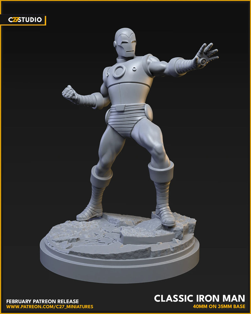 Iron Man (Classic) Marvel MCP-compatible resin miniature by C27 Studios - product image 3