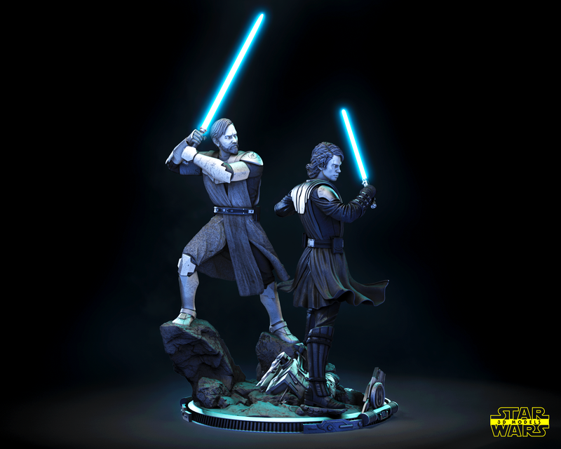 The Anakin and Obi Wan Diorama