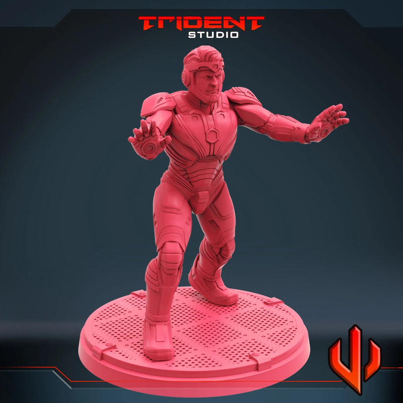 Superior Iron Man - Sculpt B Marvel MCP-compatible 40mm resin proxy miniature by Trident Miniatures - product image 3