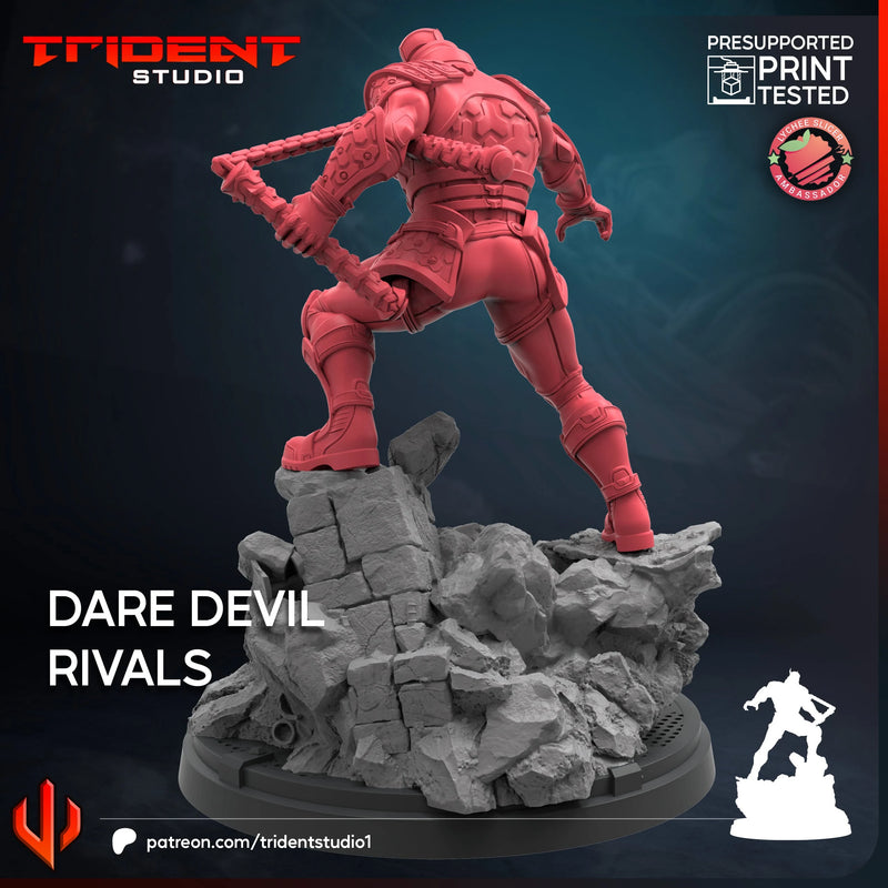 Daredevil Rivals Marvel MCP-compatible 40mm resin proxy miniature by Trident Miniatures - product image 3