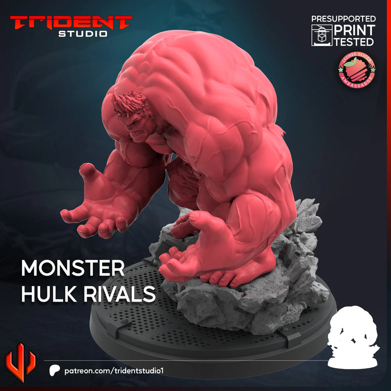 Monster Hulk Rivals - Sculpt B Marvel MCP-compatible 40mm resin proxy miniature by Trident Miniatures - product image 3
