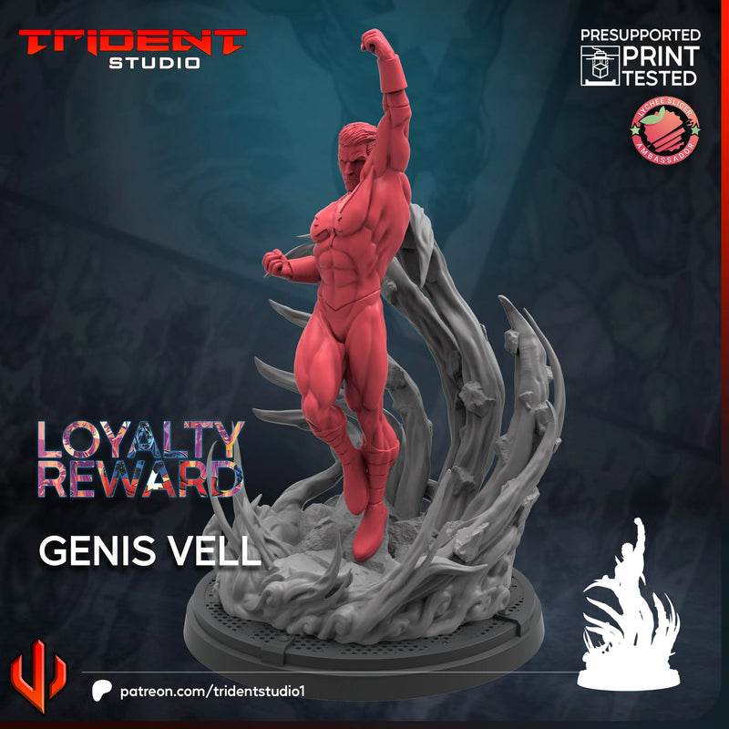 Genis Vell Marvel MCP-compatible 40mm resin proxy miniature by Trident Miniatures - product image 3