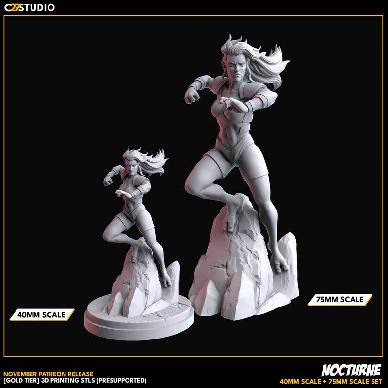 Nocturne Marvel MCP-compatible resin miniature by C27 Studios - product image 3