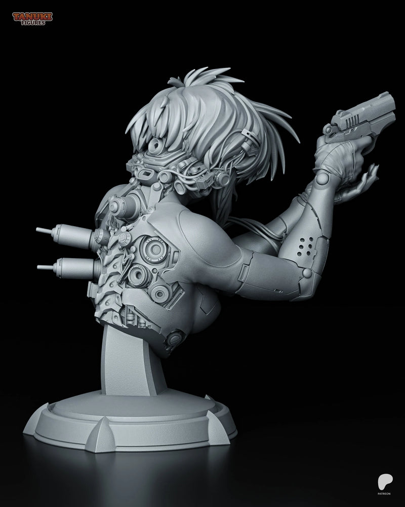 Motoko Resin Statue & Bust - Bust view 3