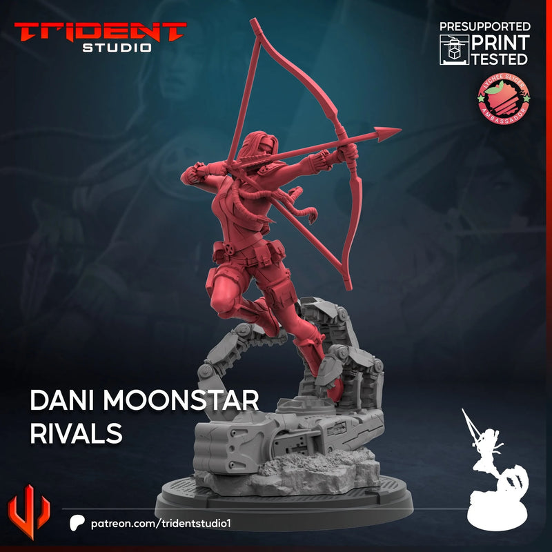 Dani Moonstar Marvel MCP-compatible 40mm resin proxy miniature by Trident Miniatures - product image 3