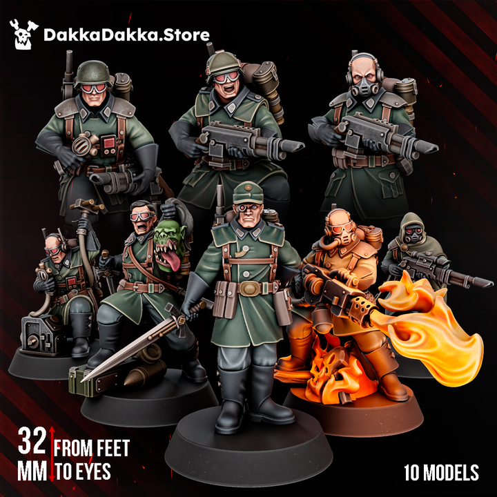 The Doomsday Infantry Squad (x10) - DakkaDakka Resin Miniature Squad - image 3
