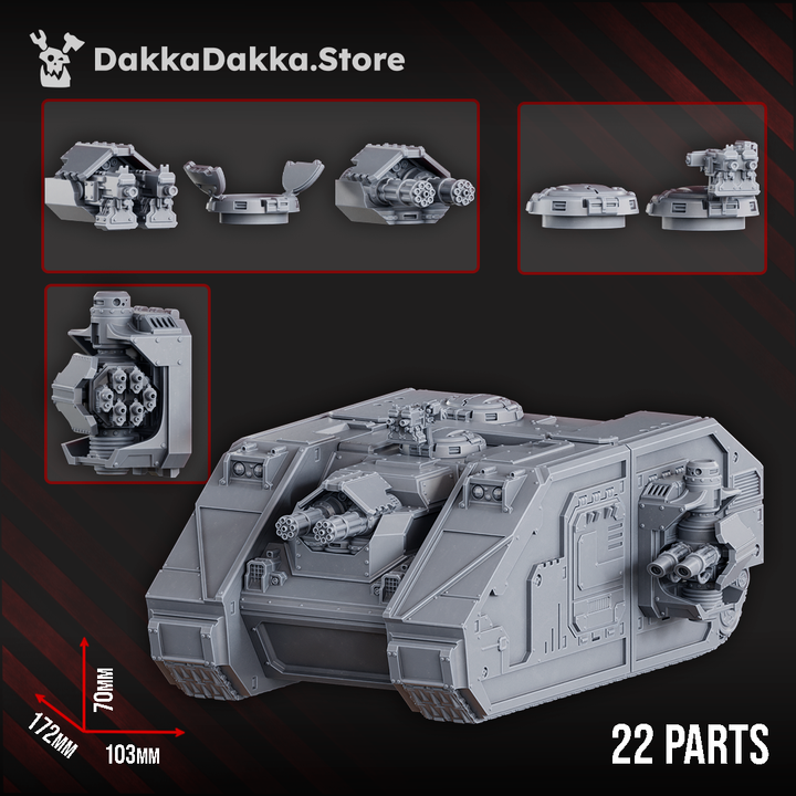 Space Knights ASV - Armored Support Vehicle Tank - DakkaDakka Resin Tank Kit - image 3