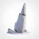 Ice Mountains 3D printed terrain view 3