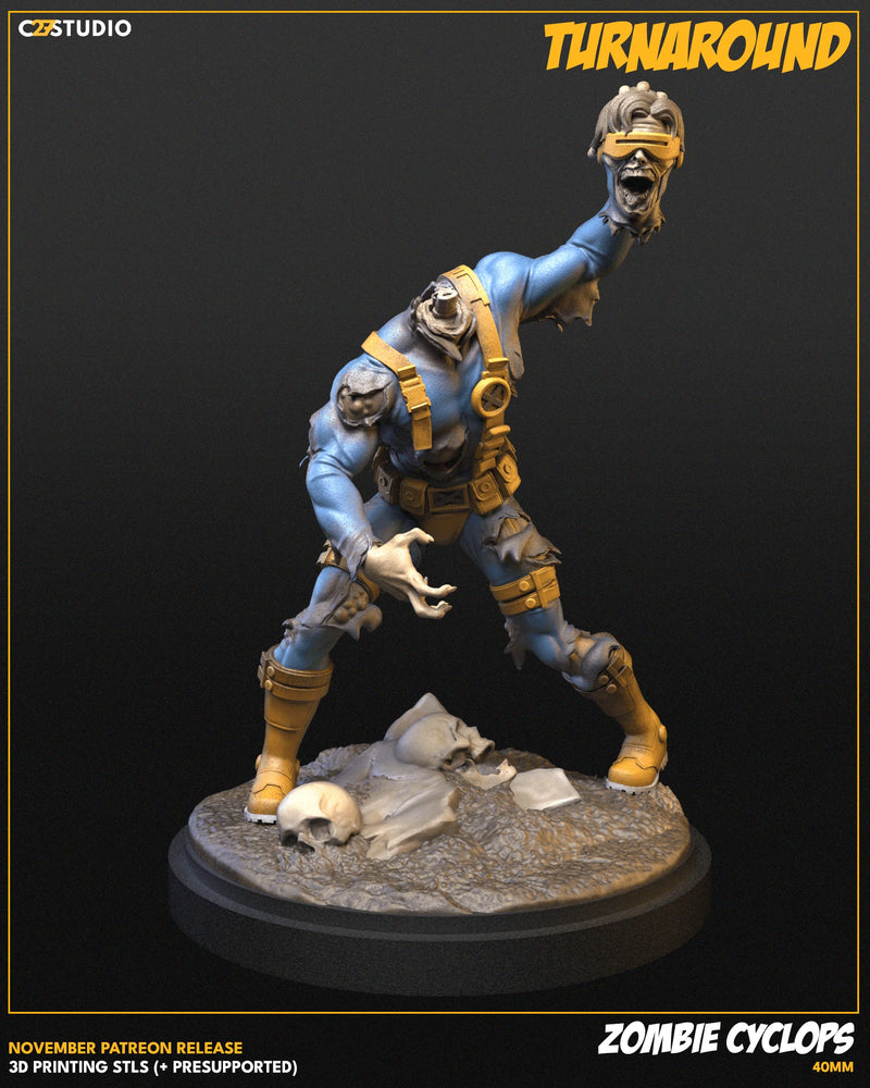 Zombie Cyclops Marvel MCP-compatible resin miniature by C27 Studios - product image 3