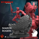 Sharon Rogers Marvel MCP-compatible 40mm resin proxy miniature by Trident Miniatures - product image 3