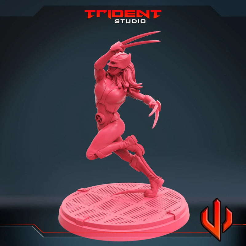 X-23 - Sculpt A Marvel MCP-compatible 40mm resin proxy miniature by Trident Miniatures - product image 3