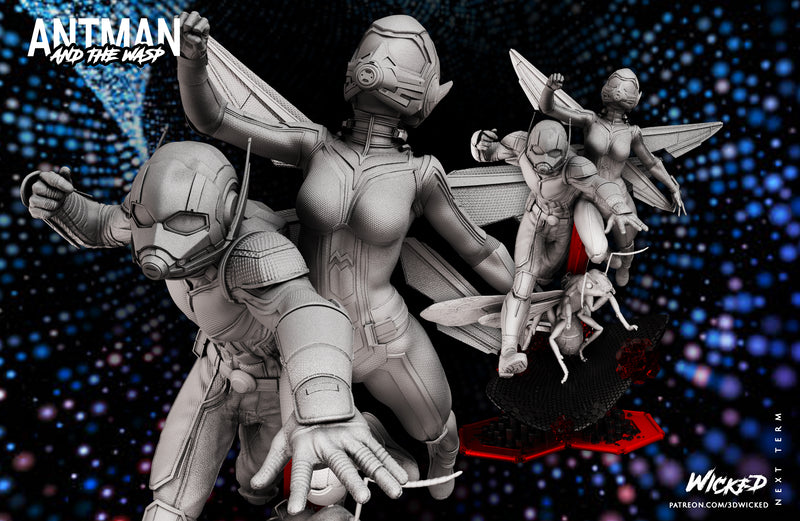 Ant Man and Wasp Diorama Sculpture resin diorama kit view 3