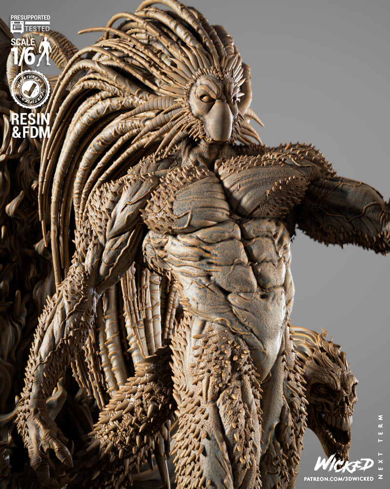 Black Heart Sculpture resin statue kit view 3