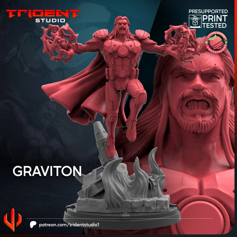 Graviton Marvel MCP-compatible 40mm resin proxy miniature by Trident Miniatures - product image 3