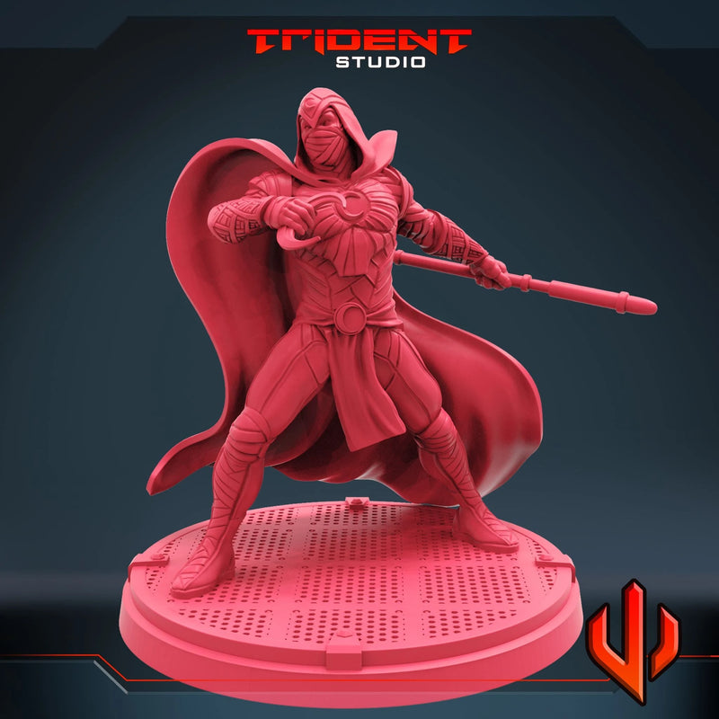 Moon Knight - Sculpt D Marvel MCP-compatible 40mm resin proxy miniature by Trident Miniatures - product image 3