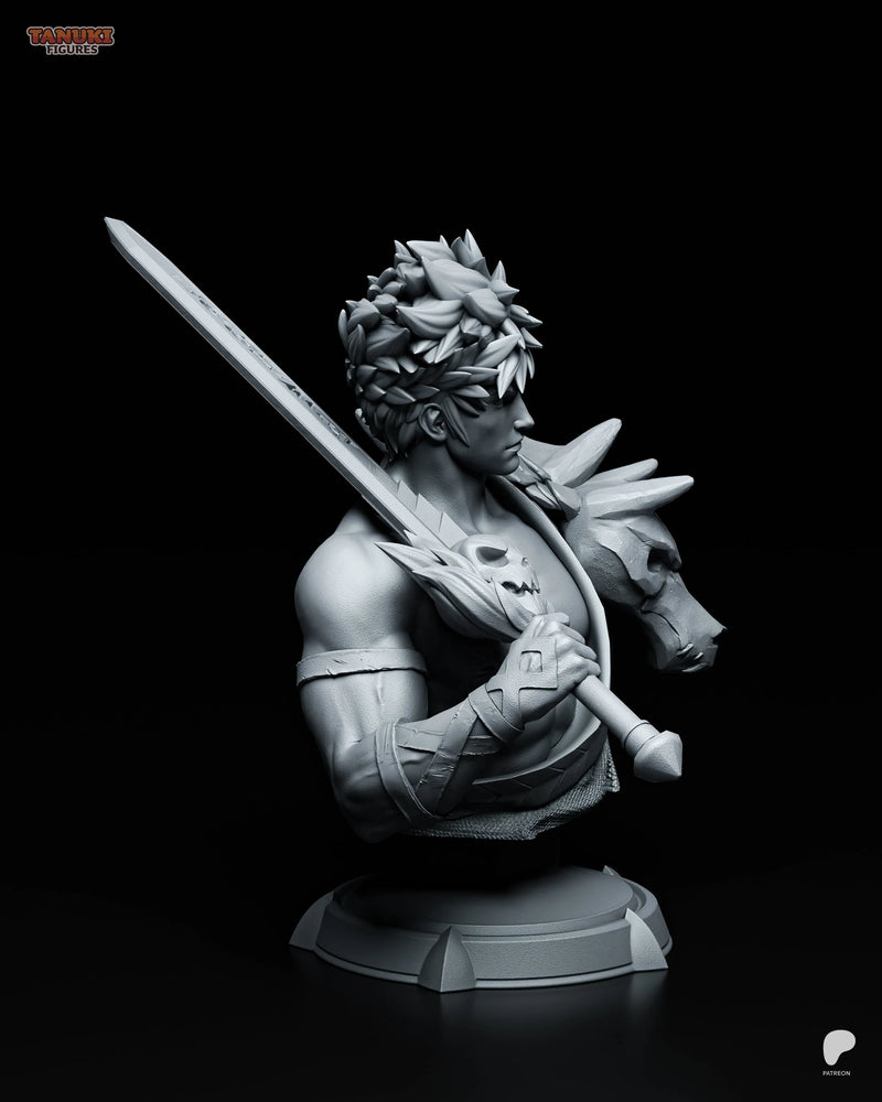 Zagreus Resin Statue & Bust - Bust view 3