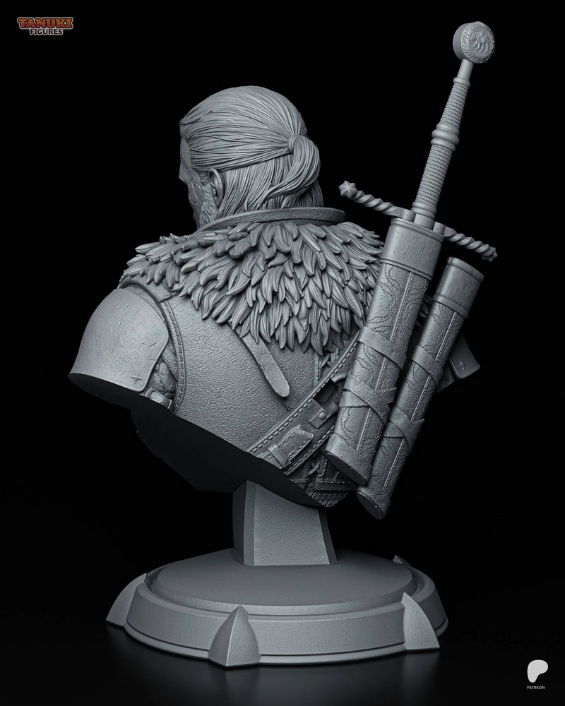 Geralt Resin Statue & Bust - Bust view 3
