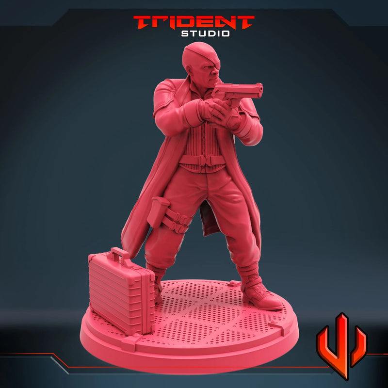 Nick Fury - Sculpt A Marvel MCP-compatible 40mm resin proxy miniature by Trident Miniatures - product image 3
