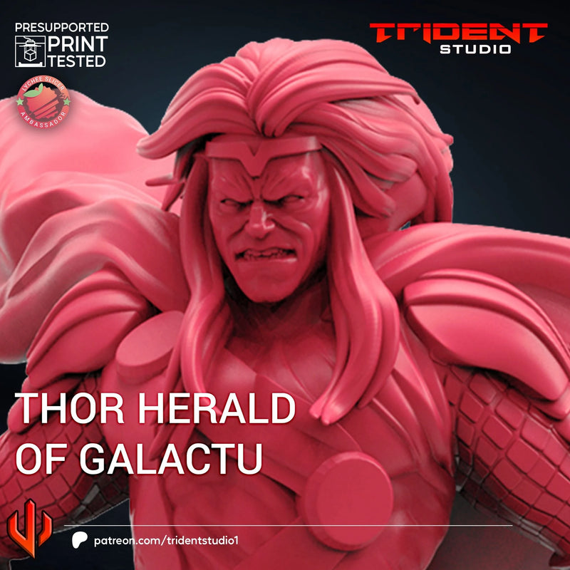 Thor Herald Of Galactus Marvel MCP-compatible 40mm resin proxy miniature by Trident Miniatures - product image 3