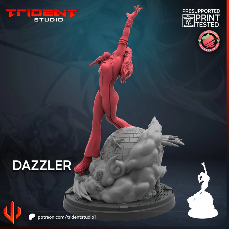 Dazzler Marvel MCP-compatible 40mm resin proxy miniature by Trident Miniatures - product image 3