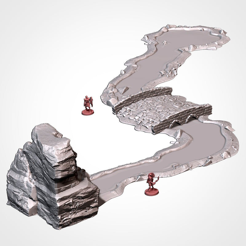 Classic Modular River 3D printed terrain view 3