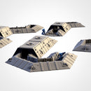 Trenches 3D printed terrain view 3