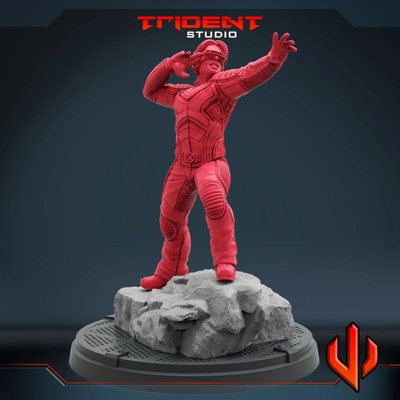 Cyclops X-Men 2000 Movie Marvel MCP-compatible 40mm resin proxy miniature by Trident Miniatures - product image 3