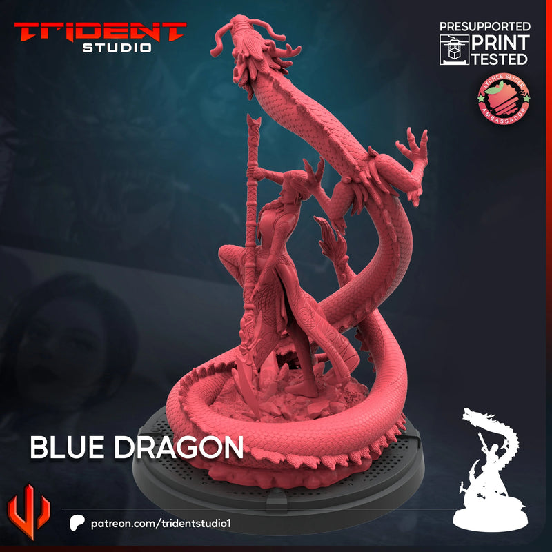 Blue Dragon Marvel MCP-compatible 40mm resin proxy miniature by Trident Miniatures - product image 3