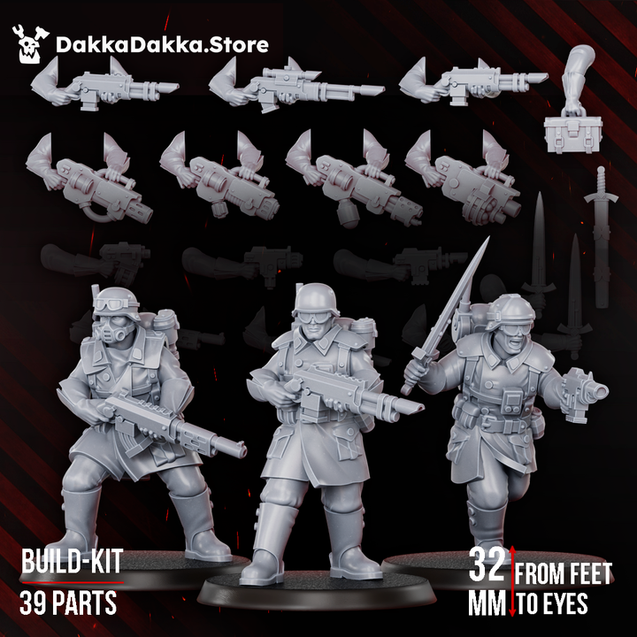 The Doomsday Infantry Squad Build Kit - DakkaDakka Resin Build Kit - image 3