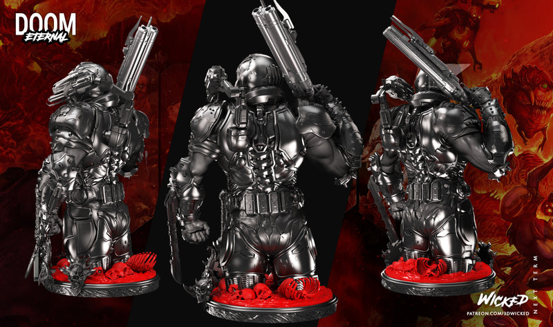 Doom Slayer Bust resin bust kit view 3