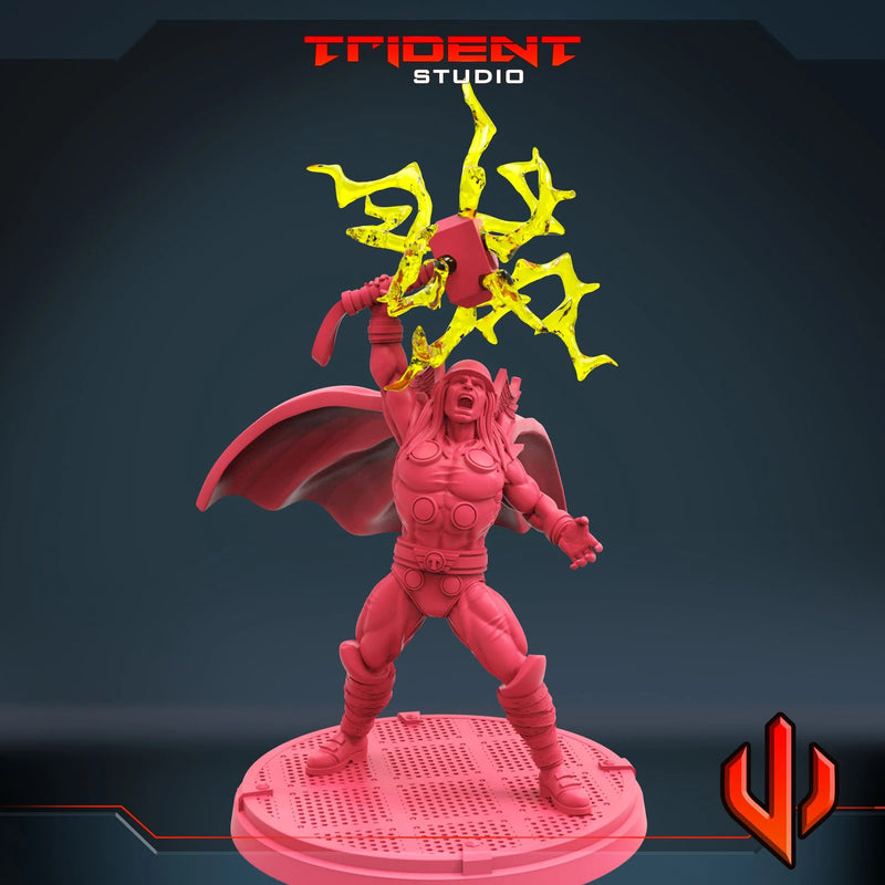 Classic Thor Marvel MCP-compatible 40mm resin proxy miniature by Trident Miniatures - product image 3