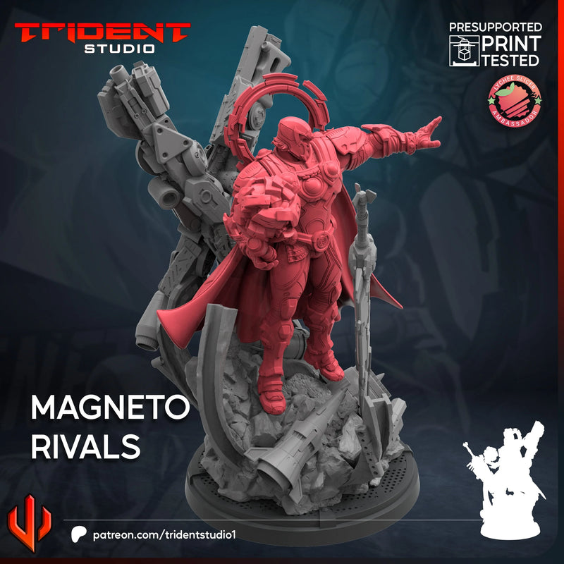 Magneto Rivals Marvel MCP-compatible 40mm resin proxy miniature by Trident Miniatures - product image 3