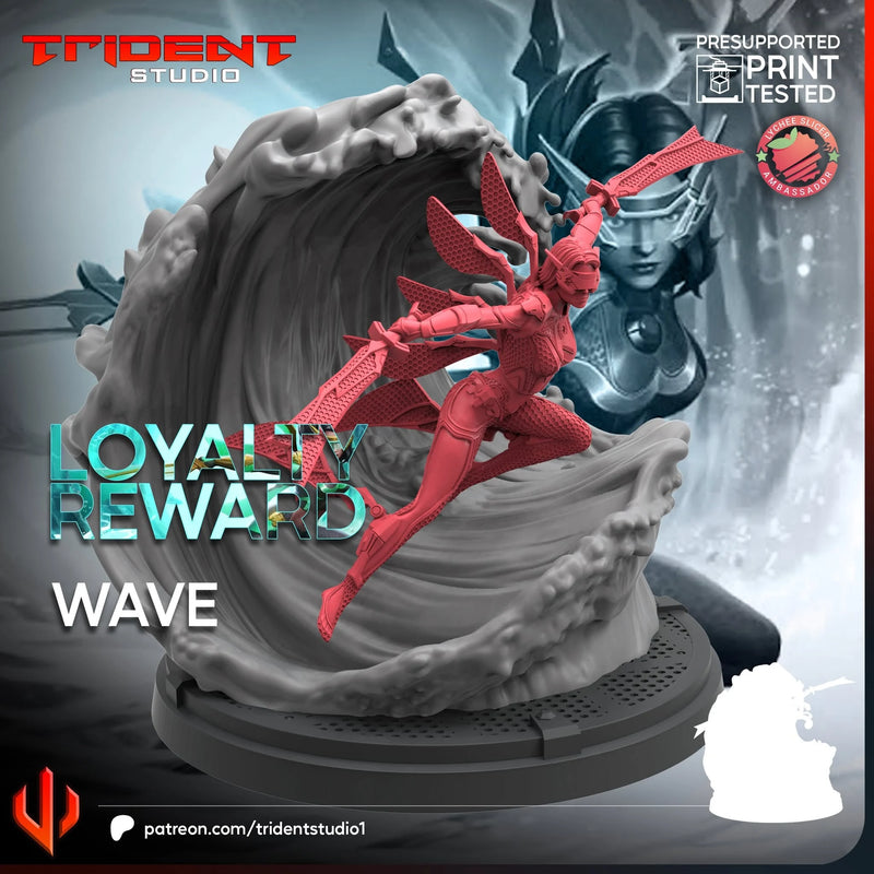 Wave Marvel MCP-compatible 40mm resin proxy miniature by Trident Miniatures - product image 3