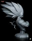 Vegeta SSJ3 Resin Statue & Bust - Bust view 3