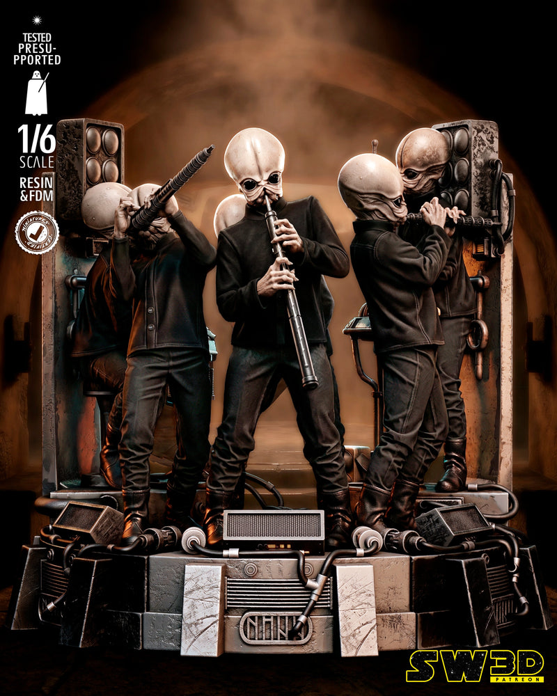 SW3D December 2025 Term Cantina Band Diorama Complete