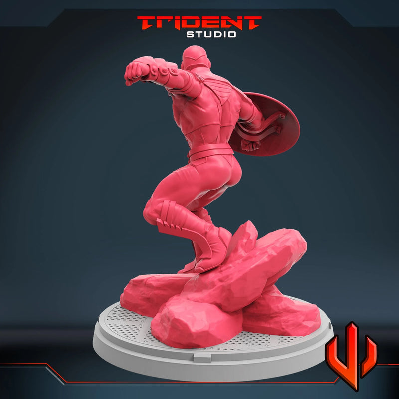 Captain America Phoenix Marvel MCP-compatible 40mm resin proxy miniature by Trident Miniatures - product image 3