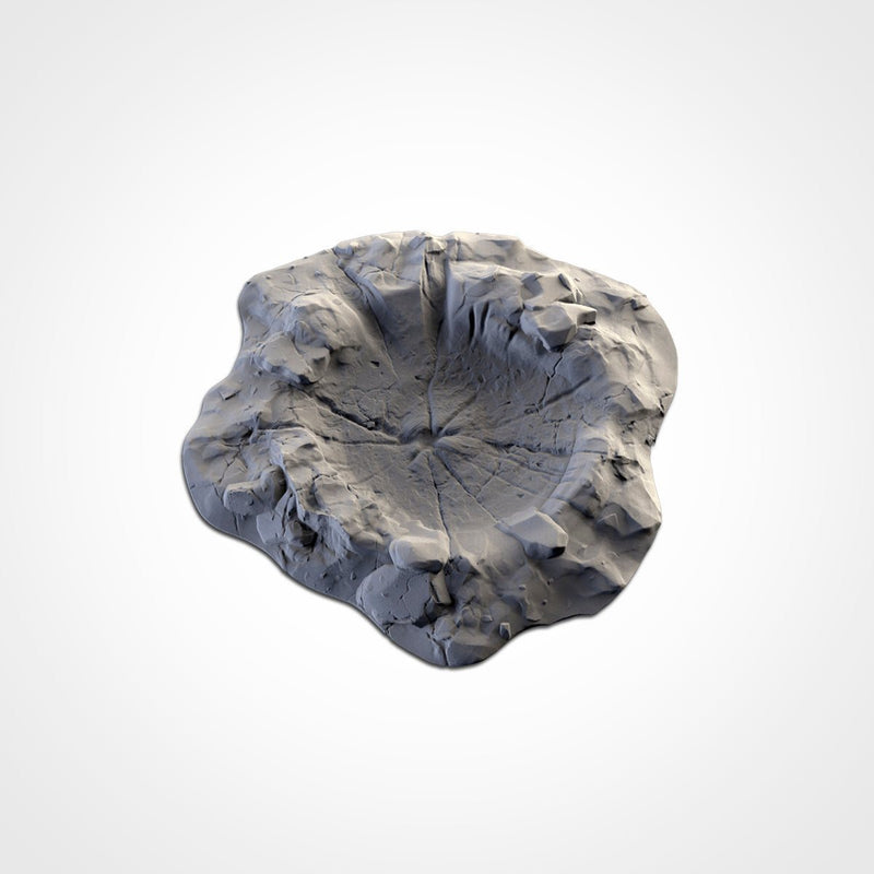Craters 3D printed terrain view 3