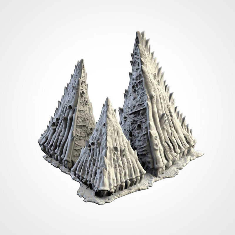 Alien Terrain 02 3D printed terrain view 3