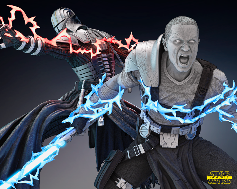 Starkiller and Galen Marek DIORAMA BASE
