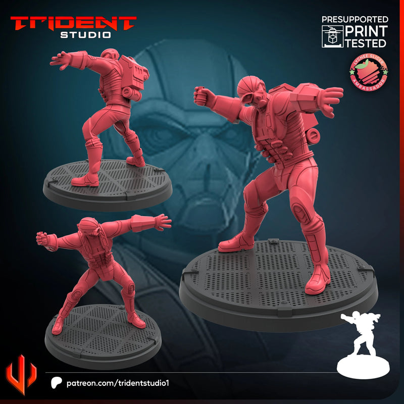 HYDRA Grenadier Marvel MCP-compatible 40mm resin proxy miniature by Trident Miniatures - product image 3