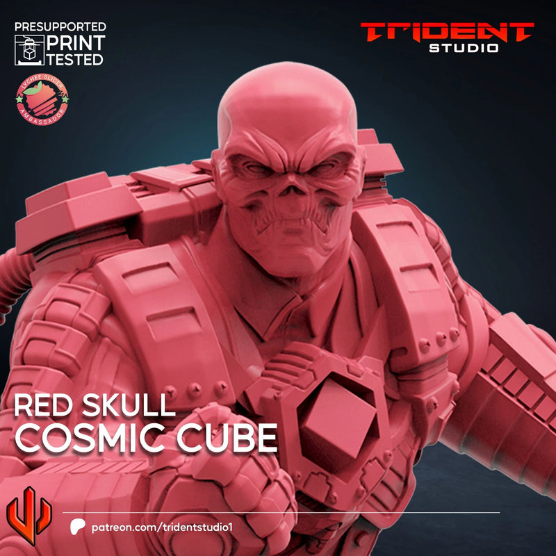 Red Skull Cosmic Cube Marvel MCP-compatible 40mm resin proxy miniature by Trident Miniatures - product image 3